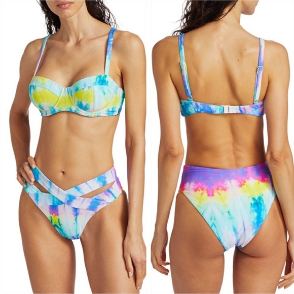 Onia Other - Onia Tie-dye Swim Suit Two Piece Bikini Set